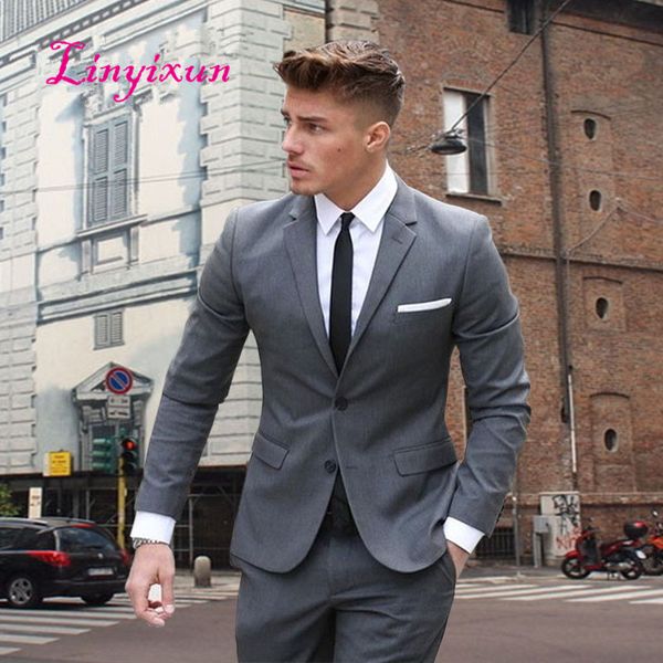 linyixun men suit terno masculino gray costume homme for wedding custom made smoking masculino mens suits ternos 2018, White;black
linyixun men suit terno masculino gray costume homme for wedding custom made smoking masculino mens suits ternos 2018, White;black