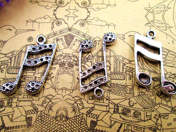 45pcs-- music note charms, antique tibetan silver lovely music symbol charms pendant 27x18mm, Bronze;silver
45pcs-- music note charms, antique tibetan silver lovely music symbol charms pendant 27x18mm, Bronze;silver