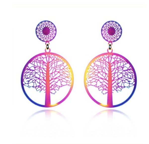 new drop earrings for girls/ladies colorful hollow out tree stainless steel earrings hanging hook earrings, Silver
new drop earrings for girls/ladies colorful hollow out tree stainless steel earrings hanging hook earrings, Silver