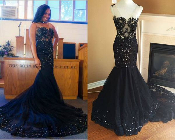 black prom dresses v neck lace appliques beaded pearls sweep tain sleeveless backless mermaid evening gowns african formal dress party
black prom dresses v neck lace appliques beaded pearls sweep tain sleeveless backless mermaid evening gowns african formal dress party