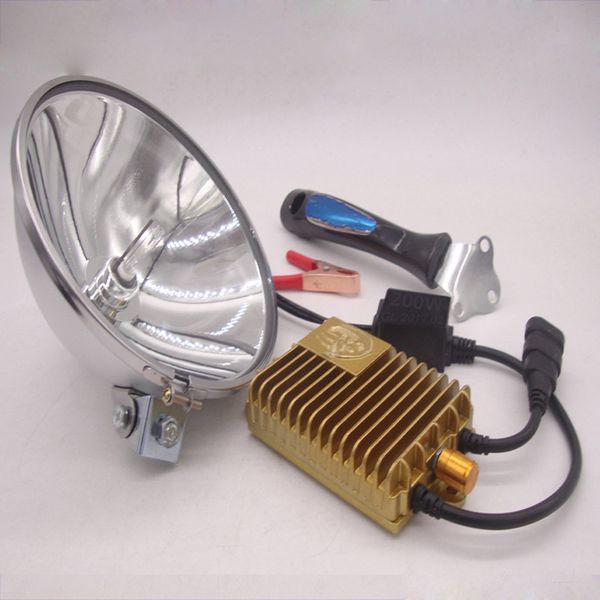 brightness adjustable high power 200w hid headlight 7 inch xenon handheld super light spotlight emergency spot light for camping hunting fis 
brightness adjustable high power 200w hid headlight 7 inch xenon handheld super light spotlight emergency spot light for camping hunting fis