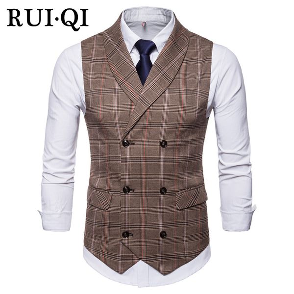 rui qi casual man vests 2018 design lattice double-breasted sleeveless vests waistcoat vintage retro cotton suits vest j17039623, Black;white
rui qi casual man vests 2018 design lattice double-breasted sleeveless vests waistcoat vintage retro cotton suits vest j17039623, Black;white