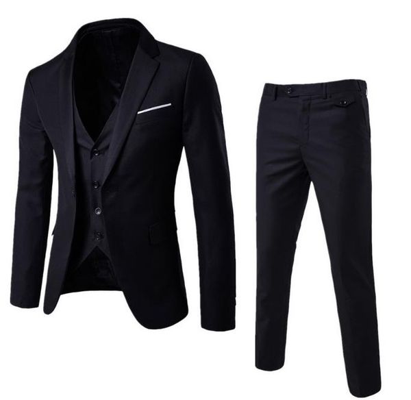 mens 3 pieces blazers pants vest social suit men fashion solid business suit set casual mens formale suits plus size 5xl, White;black
mens 3 pieces blazers pants vest social suit men fashion solid business suit set casual mens formale suits plus size 5xl, White;black