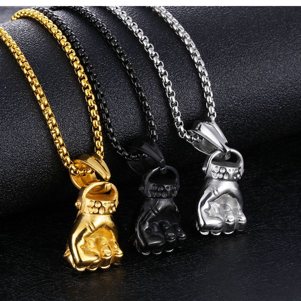 fashion jewelry vintage new arrival stainless steel men necklace punk fitness powerful fist pendant necklace for men, Silver 
fashion jewelry vintage new arrival stainless steel men necklace punk fitness powerful fist pendant necklace for men, Silver