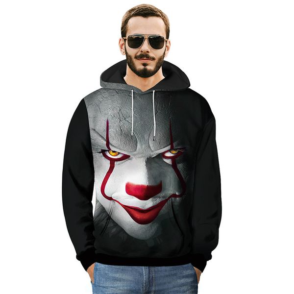 standard eur size halloween hooded sweatshirts men hoodies pullover devil clown 3d printed loose streetwear large hip hop, Black
standard eur size halloween hooded sweatshirts men hoodies pullover devil clown 3d printed loose streetwear large hip hop, Black