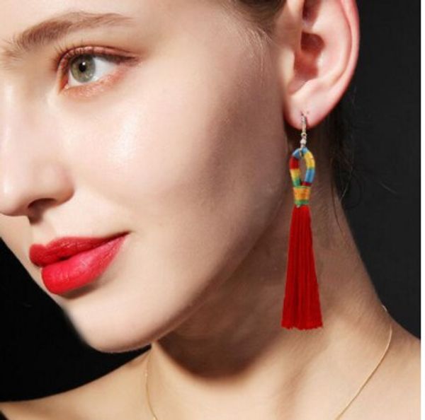 womens dangle tassel earrings cotton roll up tassel earrings bohemian styles fit all drop earrings for womens, Silver
womens dangle tassel earrings cotton roll up tassel earrings bohemian styles fit all drop earrings for womens, Silver