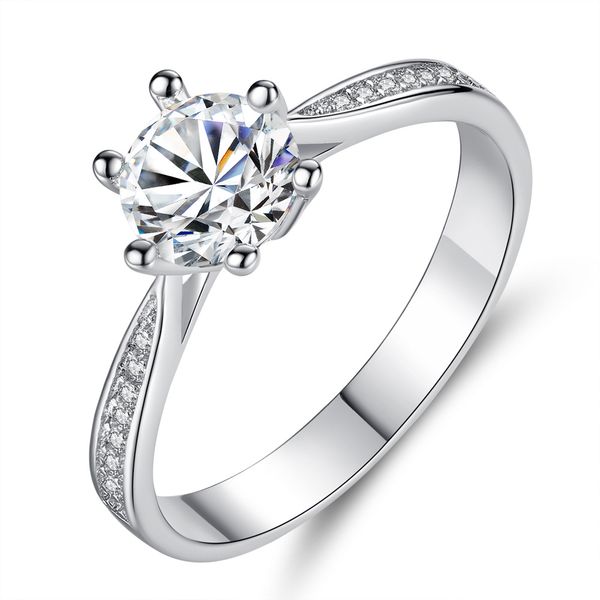 european and american fashion jewelry women's ring simple female couple classic six-claw inlaid zircon wedding ring band rings gift, Silver
european and american fashion jewelry women's ring simple female couple classic six-claw inlaid zircon wedding ring band rings gift, Silver