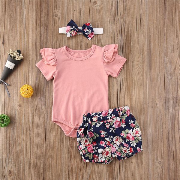 clothing sets 2021 summer toddler kid baby girls outfit clothes sleeve romper + floral shorts 2 pcs set, White
clothing sets 2021 summer toddler kid baby girls outfit clothes sleeve romper + floral shorts 2 pcs set, White