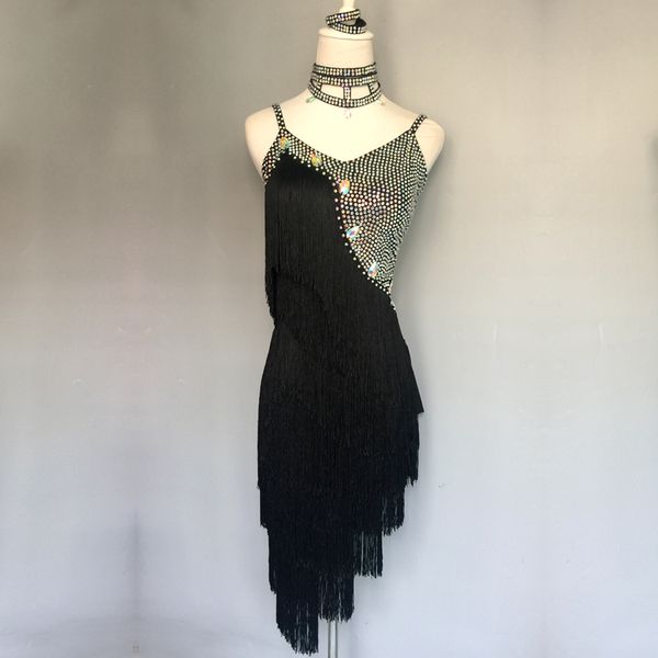 latin dance dress shiny rhinestone black fringe backless dresses tango salsa cha cha samba competition show wear dnv11771, Black;red
latin dance dress shiny rhinestone black fringe backless dresses tango salsa cha cha samba competition show wear dnv11771, Black;red