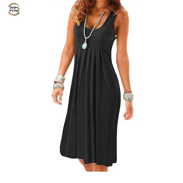 high quanlity new women dress sleeveless loose pleated dresses casual femme knee sundress ladies clothes vestidos clothing, Black;gray
high quanlity new women dress sleeveless loose pleated dresses casual femme knee sundress ladies clothes vestidos clothing, Black;gray