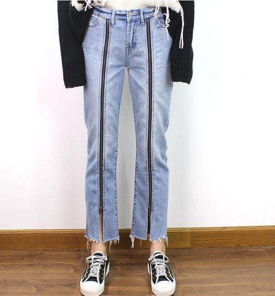 denim trousers for women high waist zippers split ankle length straight jeans female streetwear fashion spring, Blue
denim trousers for women high waist zippers split ankle length straight jeans female streetwear fashion spring, Blue