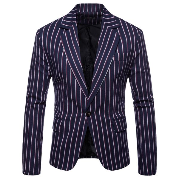2019 new casual suit male slim korean version of the trend handsome british wind suit jacket single coat men's striped, White;black
2019 new casual suit male slim korean version of the trend handsome british wind suit jacket single coat men's striped, White;black