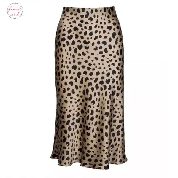 high waist leopard midi skirt female hidden elasticized waistband silk skirts slip style animal print skirt women, Black
high waist leopard midi skirt female hidden elasticized waistband silk skirts slip style animal print skirt women, Black