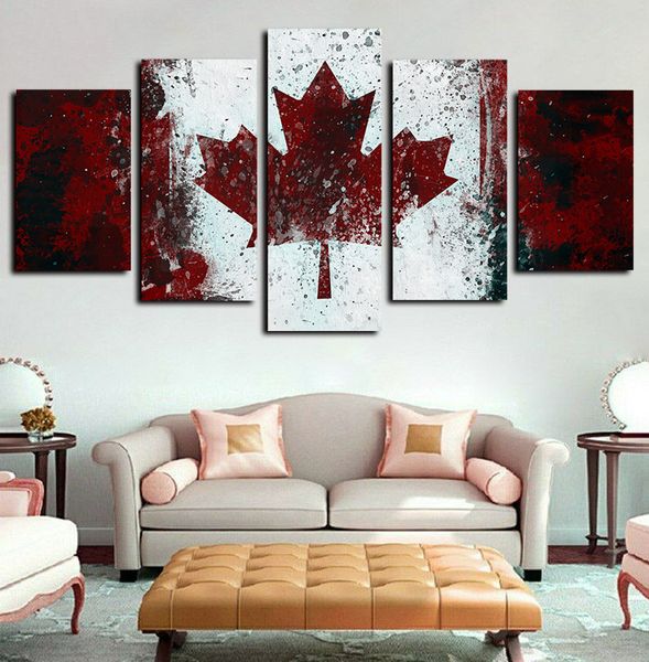 5 panels canvas wall art canada national flag poster print on canvas oil painting pictures wall artworks for living room bedroom decor
5 panels canvas wall art canada national flag poster print on canvas oil painting pictures wall artworks for living room bedroom decor