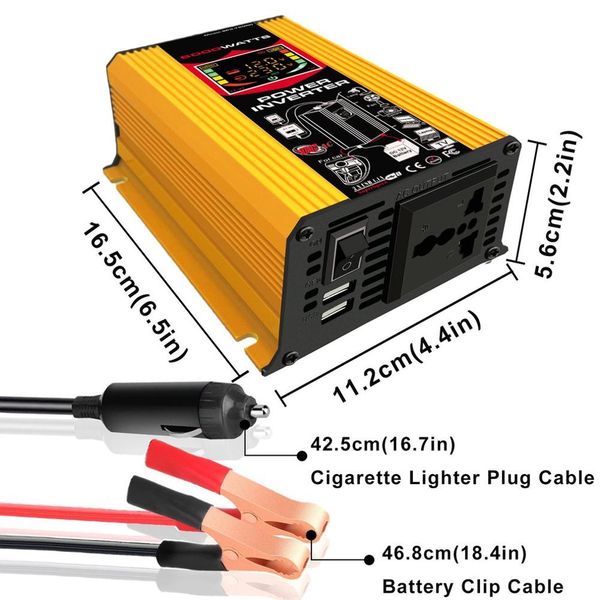 6000w 12v to 220v/110v smart display car power inverter converter adapter dual usb voltage transformer modified sine wave
6000w 12v to 220v/110v smart display car power inverter converter adapter dual usb voltage transformer modified sine wave