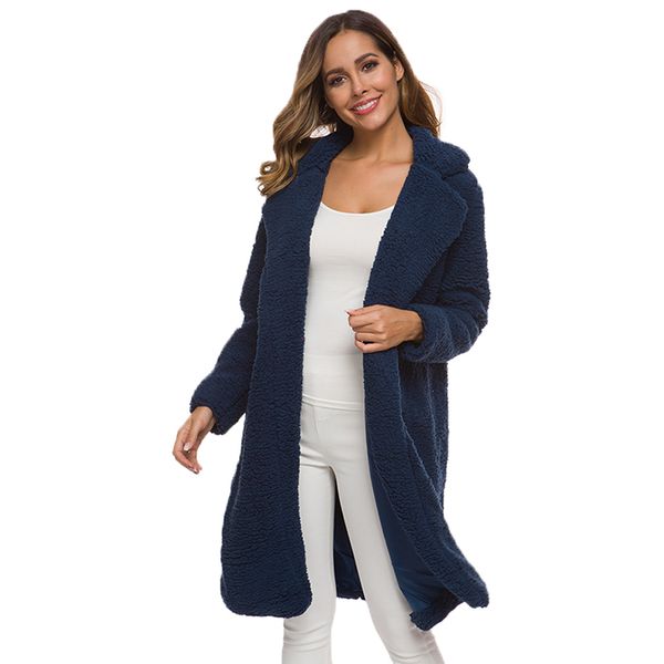 warm women coat autumn winter loose winter solid color jackets lapel casual long sleeve warm cashmere wool coat, Black
warm women coat autumn winter loose winter solid color jackets lapel casual long sleeve warm cashmere wool coat, Black