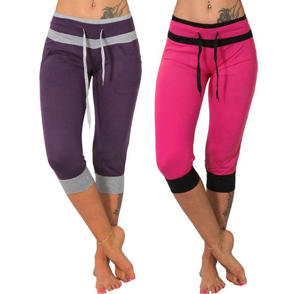 women sports fitness capri pants slimming exercise elastic 3/4 yoga pants summer female shorts, White;red
women sports fitness capri pants slimming exercise elastic 3/4 yoga pants summer female shorts, White;red
