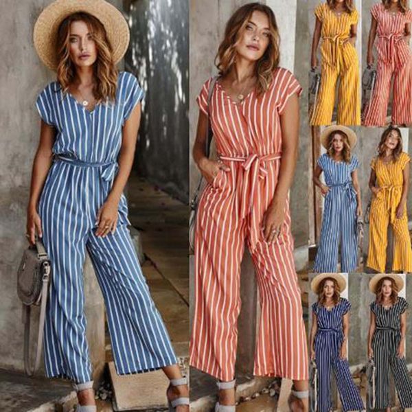 summer casual striped jumpsuit loose cool womens short sleeve playsuit ladies solid plain soft gray long jumpsuit outwear, Black;white
summer casual striped jumpsuit loose cool womens short sleeve playsuit ladies solid plain soft gray long jumpsuit outwear, Black;white