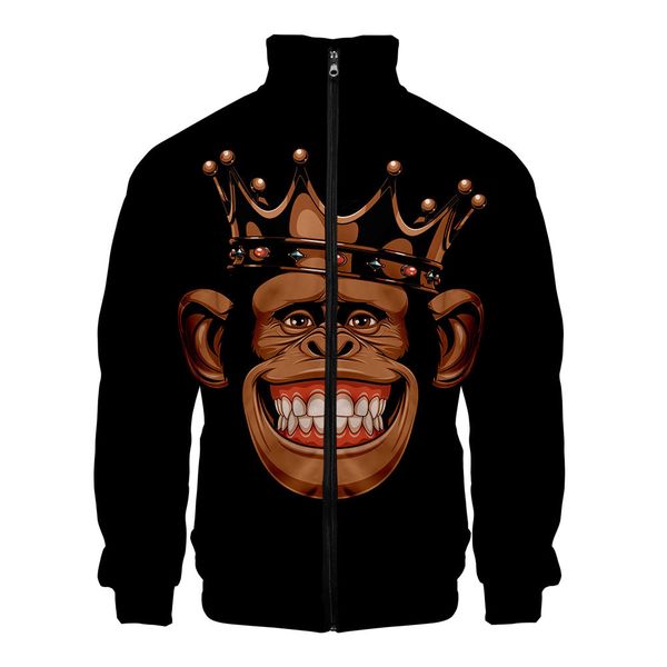 trend gorilla funny evil shirt stand collar zipper sweater t shirts, Black
trend gorilla funny evil shirt stand collar zipper sweater t shirts, Black