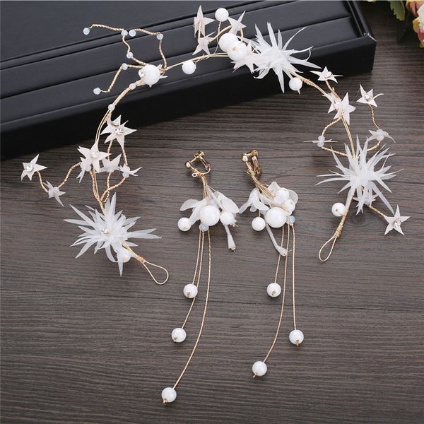 bride headwear japan and south korea exceed immortal five-pointed star hair hoop white manual a string of beads flower hair decorate marry, Silver
bride headwear japan and south korea exceed immortal five-pointed star hair hoop white manual a string of beads flower hair decorate marry, Silver