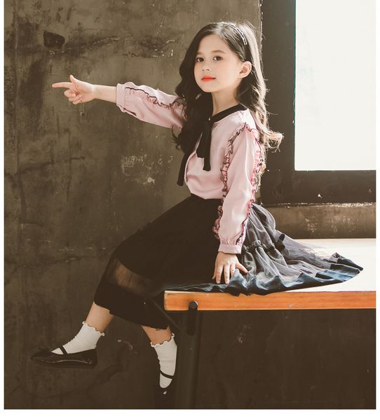children girls' two-piece clothing sets 2019 summer designer long sleeve shirt skirt hot, White
children girls' two-piece clothing sets 2019 summer designer long sleeve shirt skirt hot, White