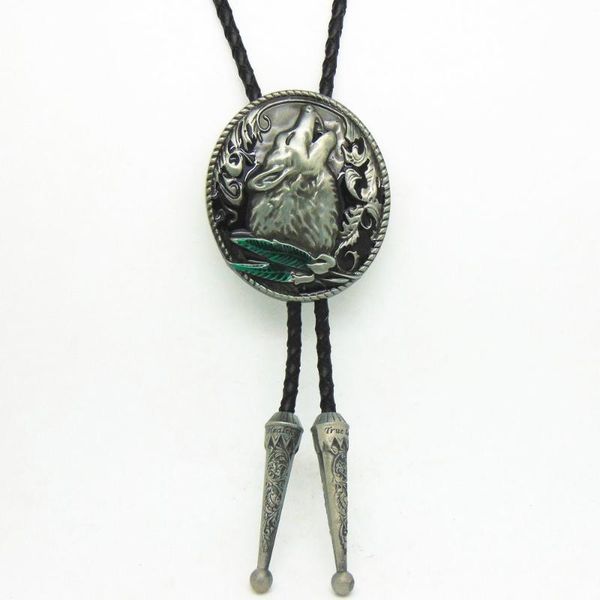 western cowboy handmade original bolo tie wolf head men's casual bolo collar rope, Black;gray
western cowboy handmade original bolo tie wolf head men's casual bolo collar rope, Black;gray