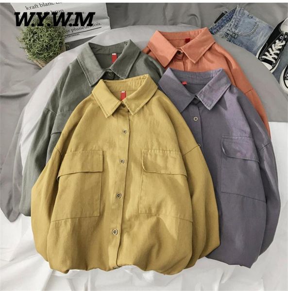 wywm washed cotton solid shirt men's long-sleeved casual wild loose outwear men shirts pocket spring korean homme 6 color -2xl, White;black
wywm washed cotton solid shirt men's long-sleeved casual wild loose outwear men shirts pocket spring korean homme 6 color -2xl, White;black