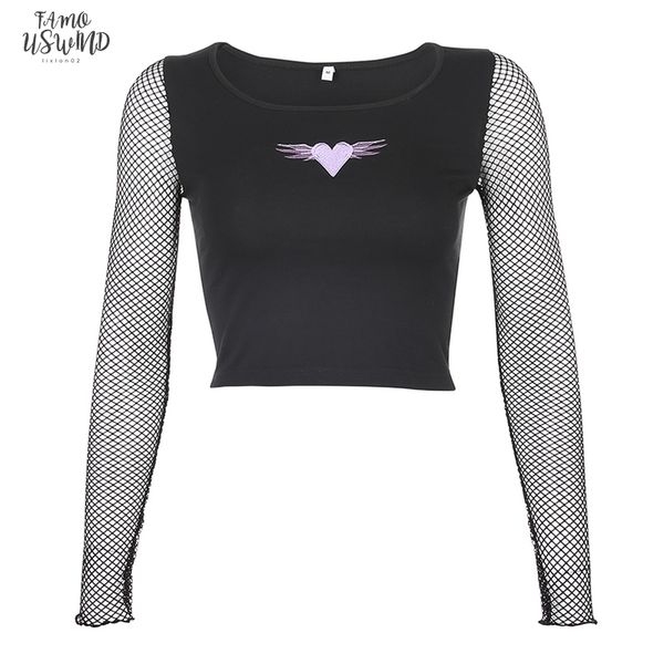 women cropped short heart shape embroidery t shirt summer mesh sleeve patchwork tee shirt femme crop 2020, White
women cropped short heart shape embroidery t shirt summer mesh sleeve patchwork tee shirt femme crop 2020, White
