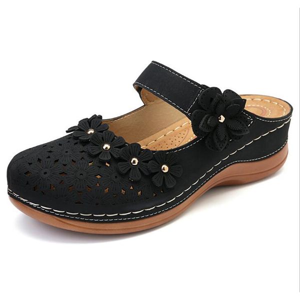 new women flat sandals hollow out flower round toe ladies shoes leisure skid woman super soft female buckle slippers sh57, Black
new women flat sandals hollow out flower round toe ladies shoes leisure skid woman super soft female buckle slippers sh57, Black
