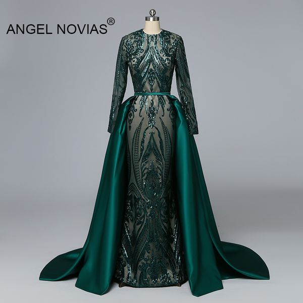 angel novias real long sleeves muslim green evening dress 2019 frauen abend kleid 2018 prom party gown with detachable skirt, White;black
angel novias real long sleeves muslim green evening dress 2019 frauen abend kleid 2018 prom party gown with detachable skirt, White;black
