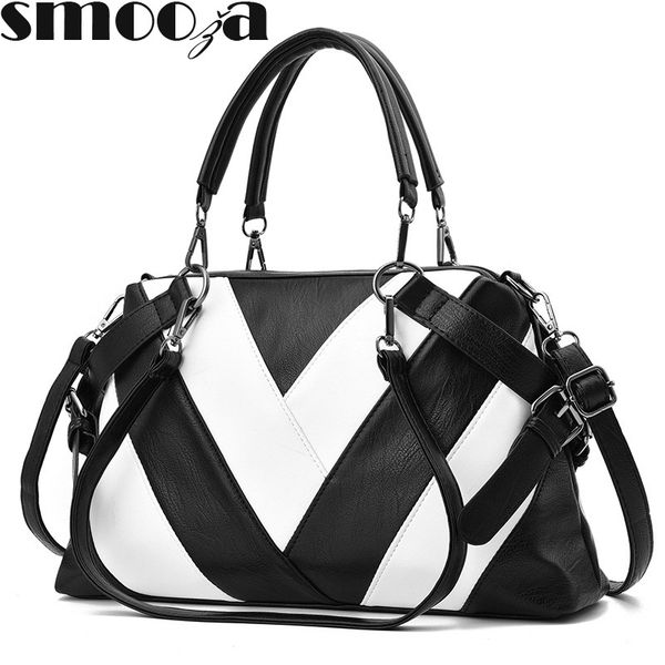 smooza women bags striped women fashion casual tote handle shoulder messenger bags bao bao pu leather handbags black white
smooza women bags striped women fashion casual tote handle shoulder messenger bags bao bao pu leather handbags black white