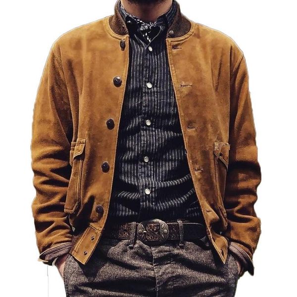 2018 fashion classic men genuine leather jacket casual mens pilot style warm real leather jacket cow suede bomber coats, Black
2018 fashion classic men genuine leather jacket casual mens pilot style warm real leather jacket cow suede bomber coats, Black