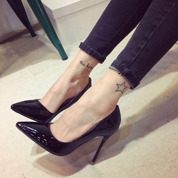 autumn pointed thin heel high-heeled shoes women nude light leather shoes wedding, Black
autumn pointed thin heel high-heeled shoes women nude light leather shoes wedding, Black