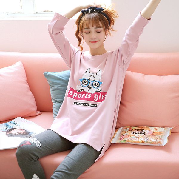 xxl women pajamas sets cartoon print cotton nightwear autumn pyjamas o-neck sleepwear female pijamas mujer + trousers, Blue;gray
xxl women pajamas sets cartoon print cotton nightwear autumn pyjamas o-neck sleepwear female pijamas mujer + trousers, Blue;gray