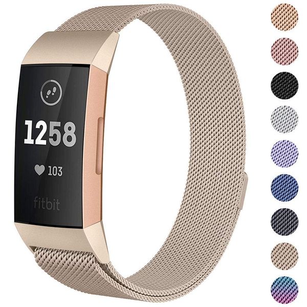 new milanese loop strap for charge 3 band strap smart watch bracelet stainless steel belt sports watch wrist band, Black;brown
new milanese loop strap for charge 3 band strap smart watch bracelet stainless steel belt sports watch wrist band, Black;brown