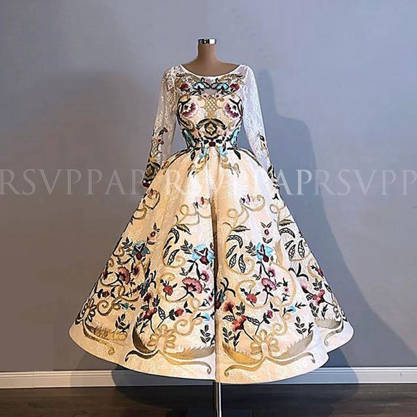 elegant ball gown puffy long sleeve lace evening gowns embroidery dubai women arabic short evening dress 2019, White;black
elegant ball gown puffy long sleeve lace evening gowns embroidery dubai women arabic short evening dress 2019, White;black