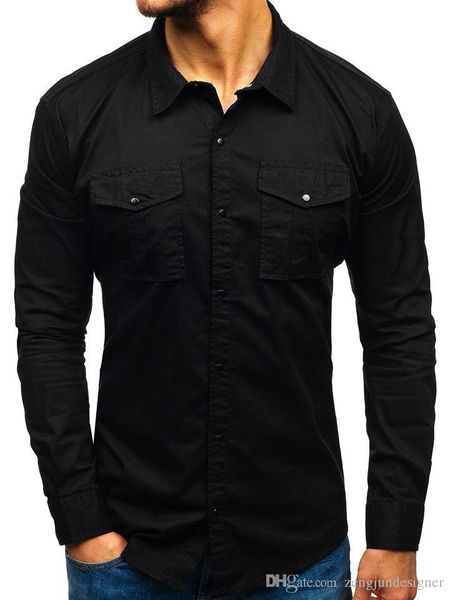 casual shirts long sleeve turn down collar regular homme clothing solid color casual apparel mens casual, White;black
casual shirts long sleeve turn down collar regular homme clothing solid color casual apparel mens casual, White;black