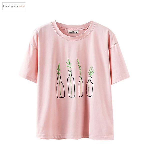 new women t shirt harajuku bottle plants girls embroidery t shirt cotton short sleeve funny sweet pattern pink, White
new women t shirt harajuku bottle plants girls embroidery t shirt cotton short sleeve funny sweet pattern pink, White