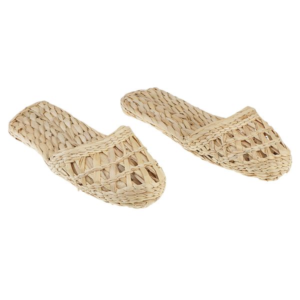 1 pair of handmade straw rattan knitted slippers summer sandals flat sandal slipper radom ship, Black;white
1 pair of handmade straw rattan knitted slippers summer sandals flat sandal slipper radom ship, Black;white