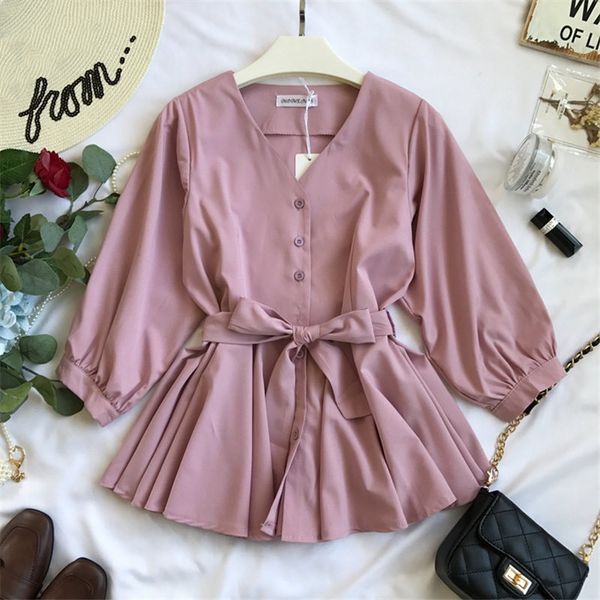 2020 summer casual v-neck ruffles shirt women bandage blouse elegant single-breasted blusas office shirts femme 20728, White
2020 summer casual v-neck ruffles shirt women bandage blouse elegant single-breasted blusas office shirts femme 20728, White