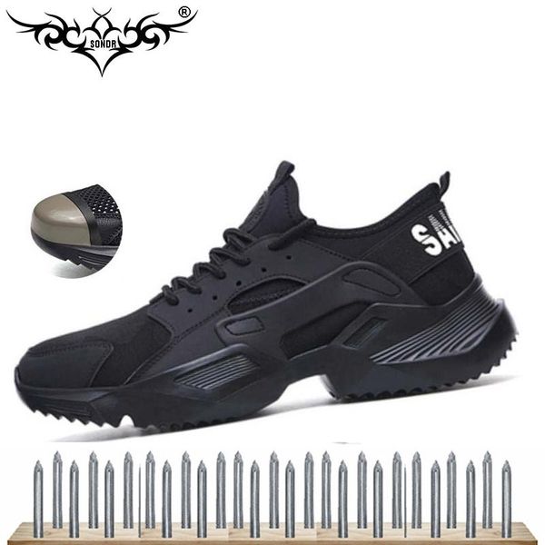 sondr men's safety shoes lightweight and breathable men's steel protective anti-puncture work shoes men casual sneakers 2019 new, Black
sondr men's safety shoes lightweight and breathable men's steel protective anti-puncture work shoes men casual sneakers 2019 new, Black