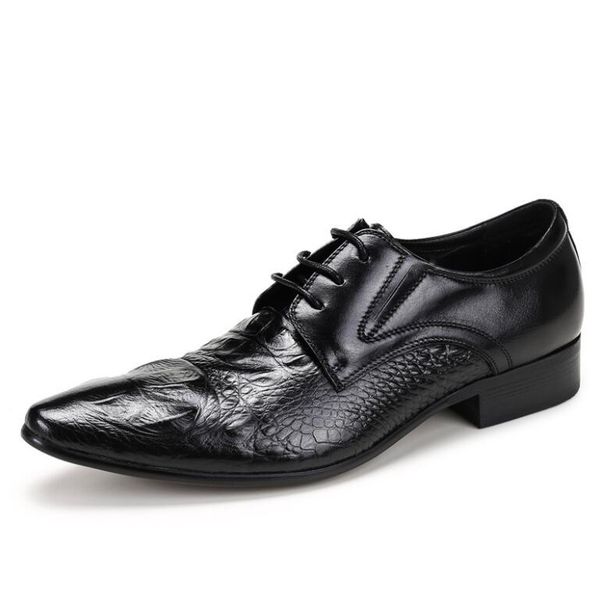Luxury Genuine Leather Lace Up Men's Dress Shoes Formal Party Office Man Black Crocodile Pattern Oxfords Fashion Classic shoes
Luxury Genuine Leather Lace Up Men's Dress Shoes Formal Party Office Man Black Crocodile Pattern Oxfords Fashion Classic shoes