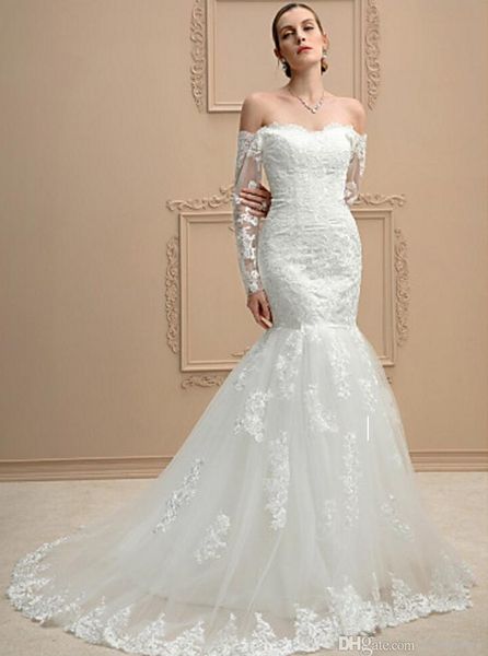 mermaid beach wedding dresses off-the-shoulder chapel train romantic tulle bridal gowns lace appliques mermaid wedding gowns hy4218, White
mermaid beach wedding dresses off-the-shoulder chapel train romantic tulle bridal gowns lace appliques mermaid wedding gowns hy4218, White