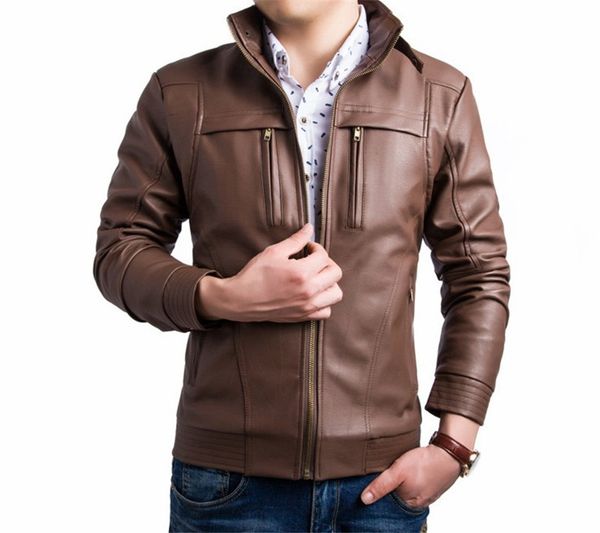 kimsere men's leather jackets spring autumn pu biker jacket outerwear clothing for male stand collar, Black;brown
kimsere men's leather jackets spring autumn pu biker jacket outerwear clothing for male stand collar, Black;brown