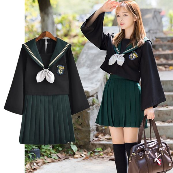 slytherin girls womens cosplay costumes lolita sailor jk uniform skirt sets halloween theme costume girl cosplay, Black;red
slytherin girls womens cosplay costumes lolita sailor jk uniform skirt sets halloween theme costume girl cosplay, Black;red
