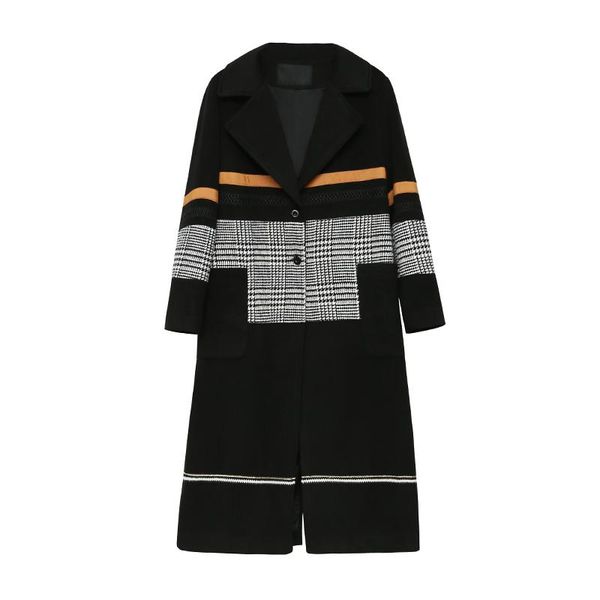 winter korean women casual coat fashion female pockets black fashion large size long woolen womens outerwear lapel grid jacket
winter korean women casual coat fashion female pockets black fashion large size long woolen womens outerwear lapel grid jacket