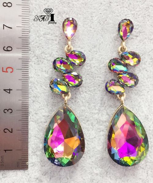 yayi jewelry fashion multi glass rhinestone dangle crystal earring women's fashion ancient gold color gem earrings gift, Silver
yayi jewelry fashion multi glass rhinestone dangle crystal earring women's fashion ancient gold color gem earrings gift, Silver