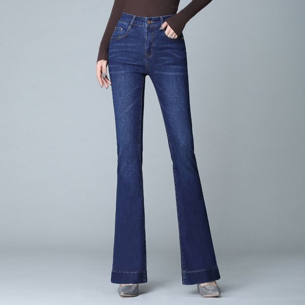 women's jeans 2021 flare pants women stretch size trousers version casual high waist were thin, Blue
women's jeans 2021 flare pants women stretch size trousers version casual high waist were thin, Blue