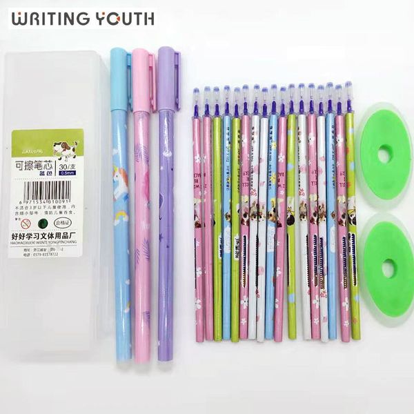 cartoon erasable gel pen 0.5mm erasable pen refill rods blue black ink washable handle for school stationery office writing
cartoon erasable gel pen 0.5mm erasable pen refill rods blue black ink washable handle for school stationery office writing