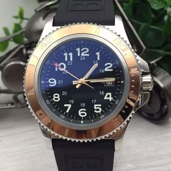 42mm diameter automatic mechanical mens watches black dial outdoor watch arabic numerals markers timeproof rubber wristwatches, Slivery;brown
42mm diameter automatic mechanical mens watches black dial outdoor watch arabic numerals markers timeproof rubber wristwatches, Slivery;brown